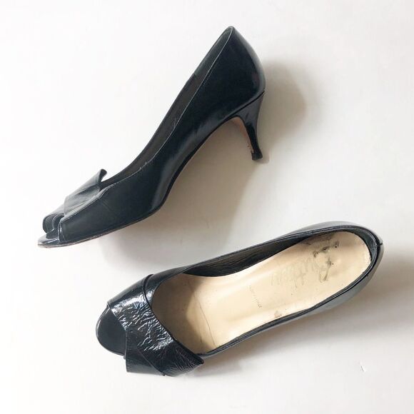 Butter Shoes Patent Leather Peep Toe Pumps 8.5 - Picture 1 of 9